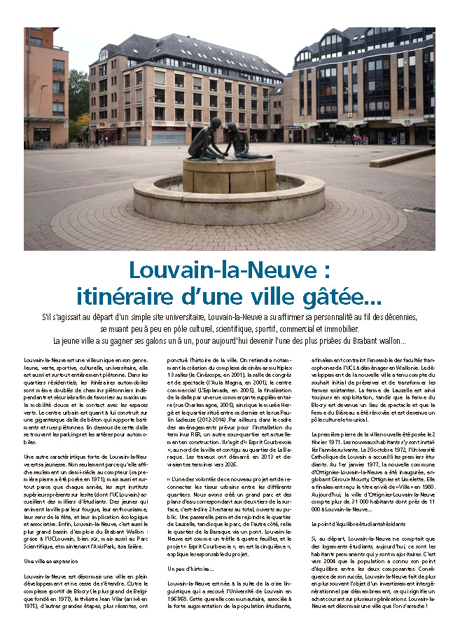 Louvain-la-Neuve : itinerary of a spoiled city...